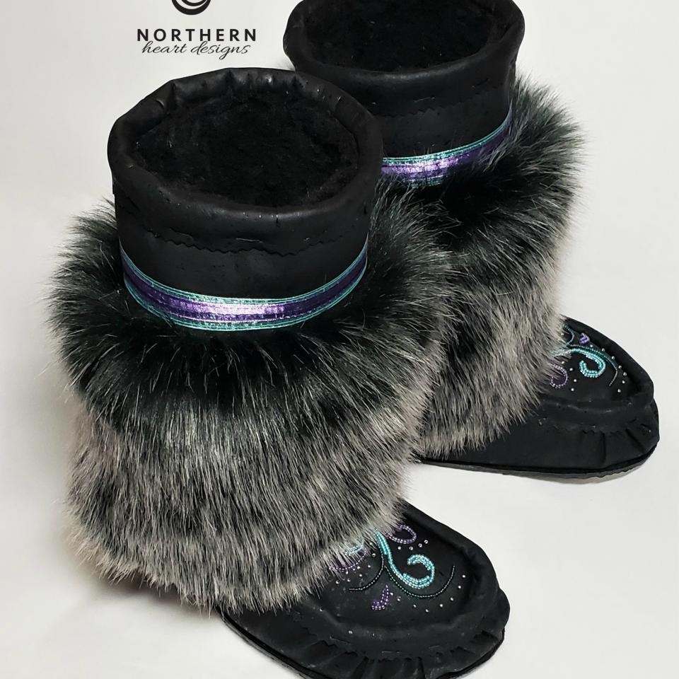 Mid-Calf Style mukluks, vegan line materials