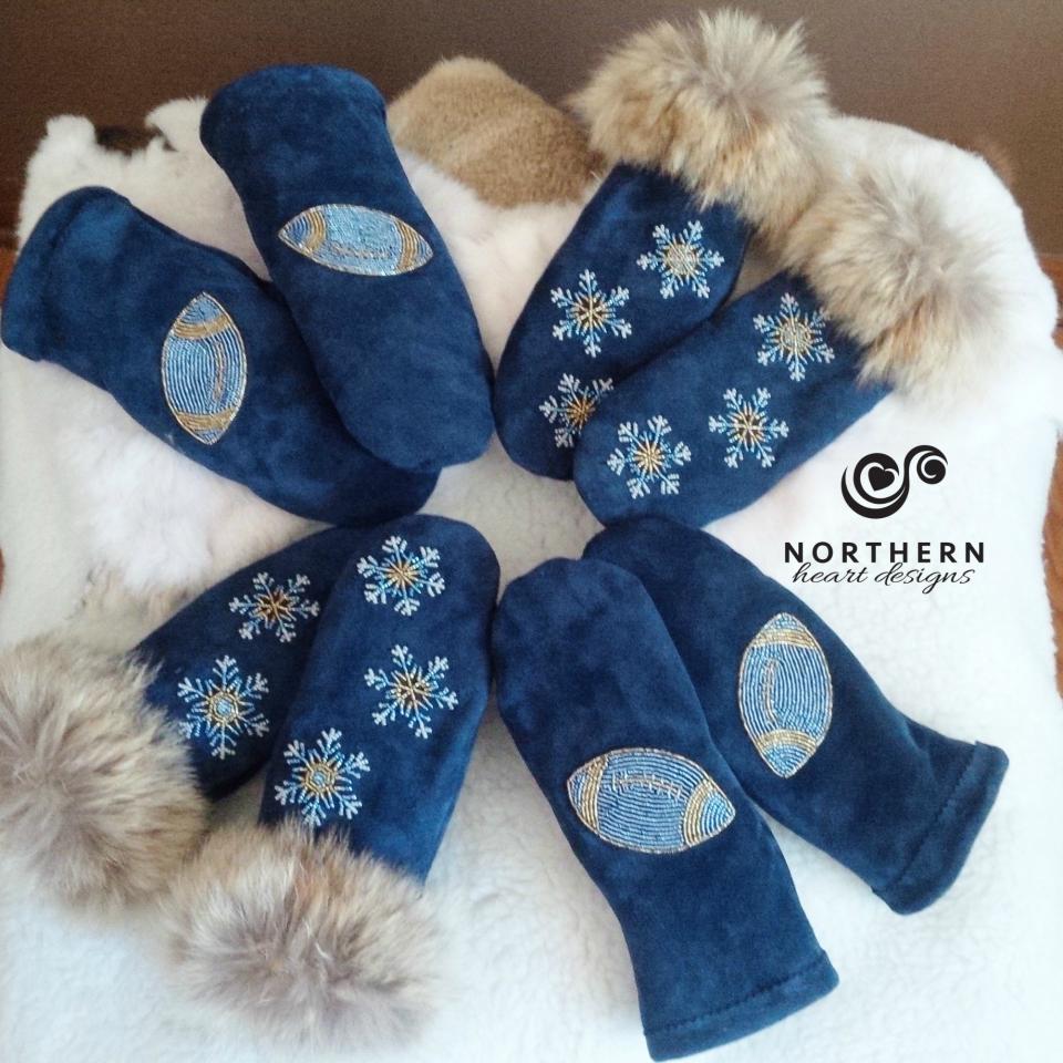 Custom Beaded Mitts