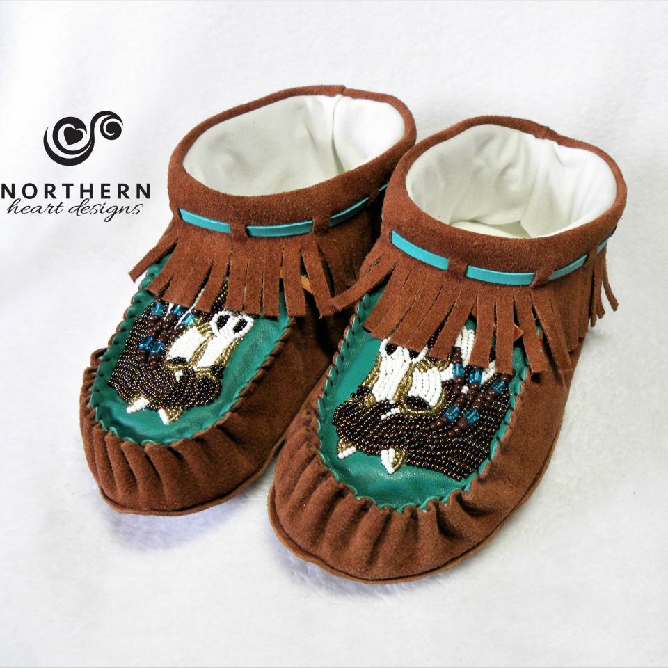 Custom beaded moccasins