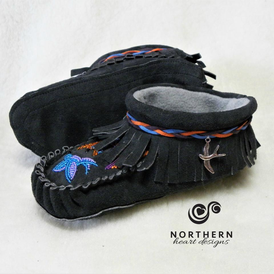 Custom beaded moccasins