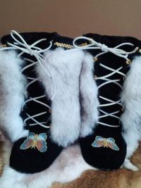 mukluks, laced mukluks, lace-front mukluks, leather mukluks, handmade mukluks