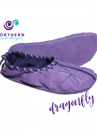 Navy Blue and Light Purple Deerskin Ballet-Style Flats, Ladies size 7.5