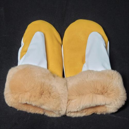 Deerskin Color Block mitts