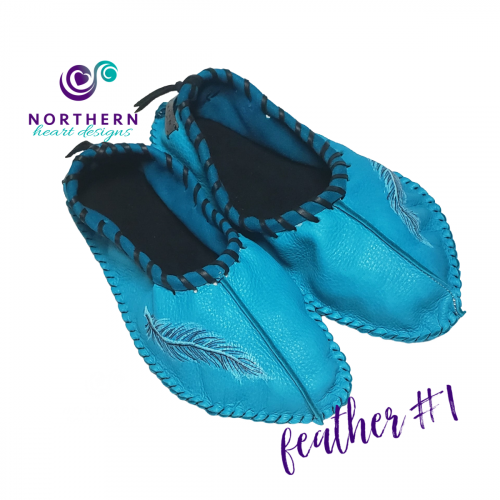 Indigo Purple Deerskin Ballet-Style Flats, Ladies size 7